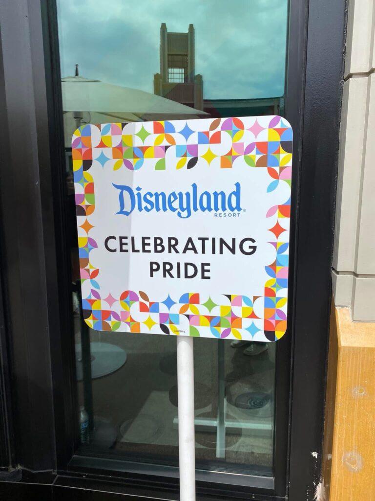 Disneyland Pride sign