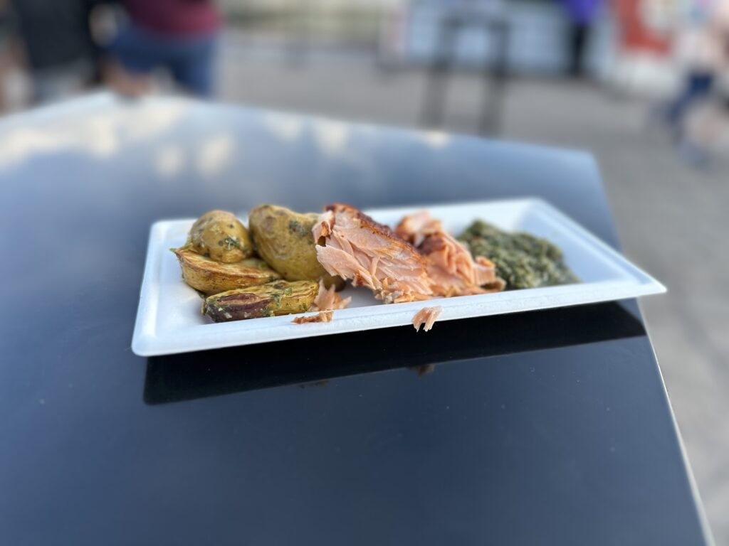 Verlasso Fire salmon Chile Patagonia booth Universal Mardi Gras