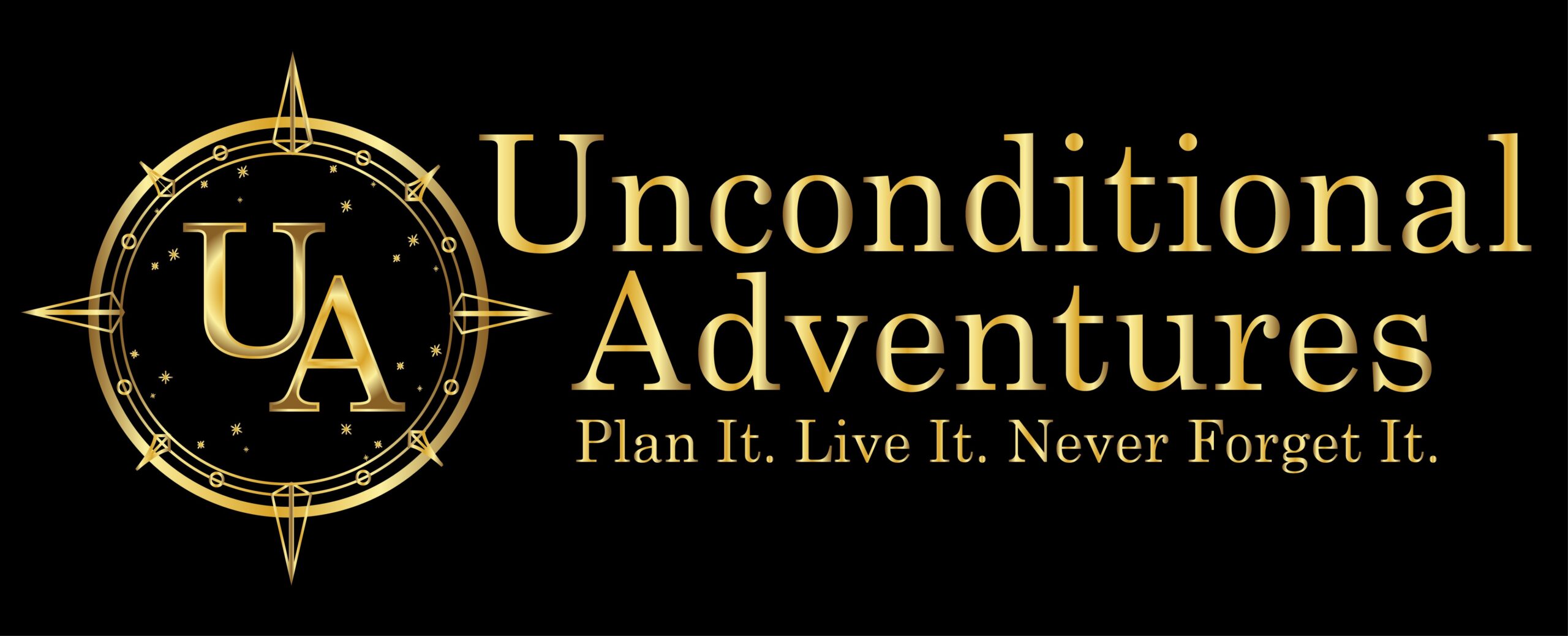 Unconditional Adventures Gold Logo